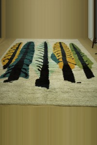 8x10 Pine Tree Hemp Rug 252,315 - Turkish Carpet Rug  $i