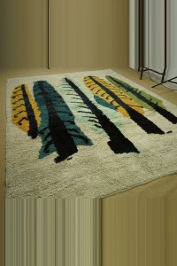 8x10 Pine Tree Hemp Rug 252,315 - Turkish Carpet Rug  $i