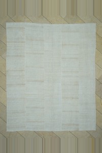 Turkish Hemp Rug 8x10 Secret Stripe Hemp Kilim Rug 240,290