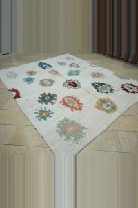 8x10 Turkish White Hemp Carpet Rug 244,293 - Turkish Carpet Rug  $i