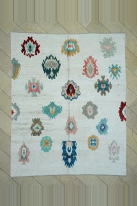 8x10 Turkish White Hemp Carpet Rug 244,293