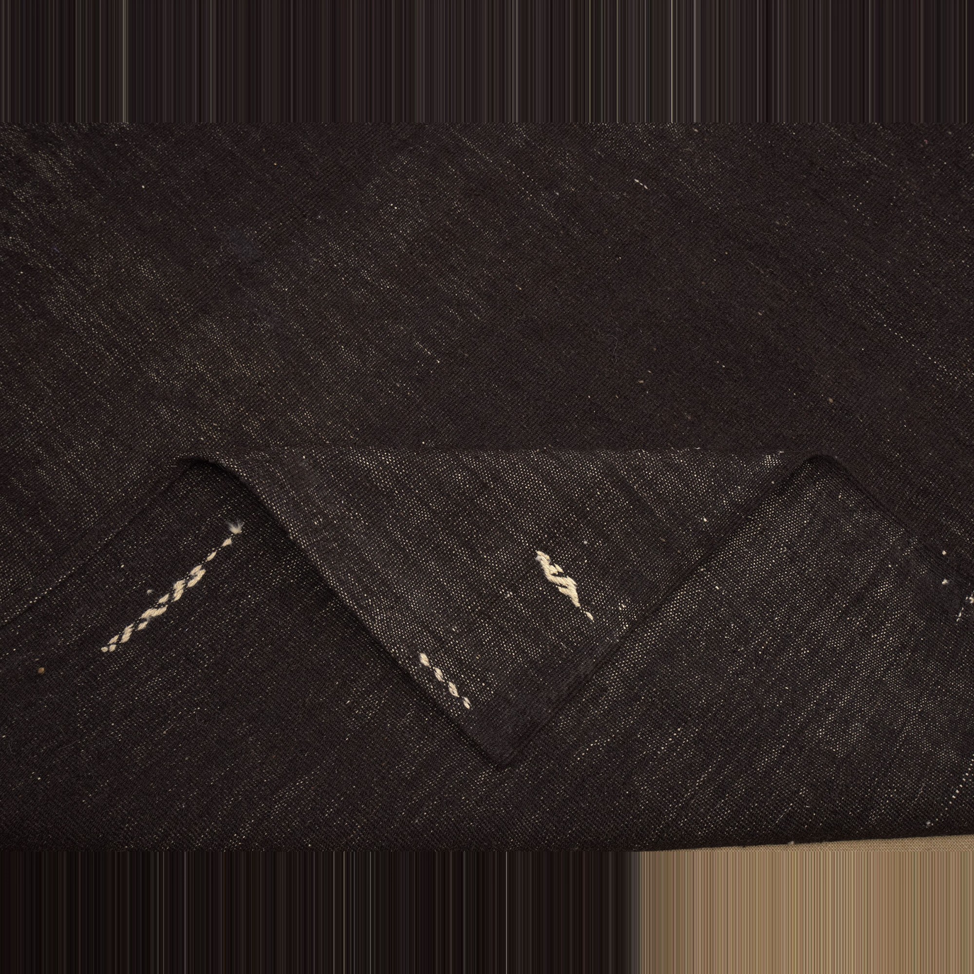 8x11 Flat Weave Goat Hair Kilim Rug. Goat Hair Rug