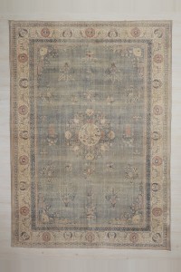 Oushak Rug 8x11 Persian Pattern Gray Oushak Rug 243,342