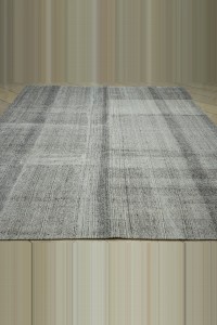 8x11 Striped Gray Flat Weave Kilim Rug. 257,320 - Goat Hair Rug  $i