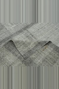 8x11 Striped Gray Flat Weave Kilim Rug. 257,320 - Goat Hair Rug  $i