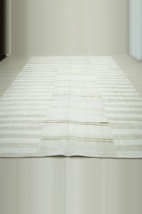 8x11 Striped Pattern Modern Hemp Kilim Rug. 232,343 - Turkish Hemp Rug  $i