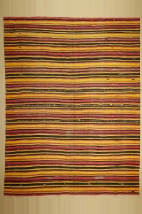 Turkish Kilim Rug 8x11 Striped Pattern Turkish Kilim Rug. 252,333