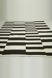 8x8 Square Moroccan Style Turkish Kilim Rug. 240,250 - Turkish Natural Rug  $i