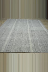 9x11 Minimalist Decor Flat Weave Kilim Rug. 273,347 - Grey Turkish Rug  $i