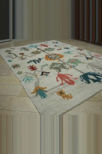9x11 Oushak Pattern New Made Hemp Carpet Rug. 259,346 - Turkish Carpet Rug  $i