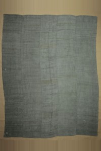 Turkish Hemp Rug 9x11 Overdye Grey Hemp Kilim Rug 274,345