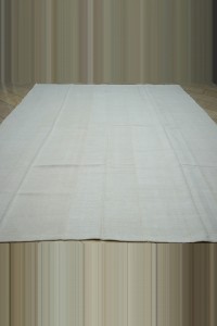 9x11 Plain White Hemp Kilim Rug 275,344 - Turkish Hemp Rug  $i