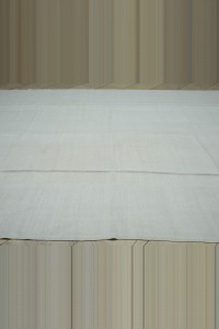 9x11 Plain White Hemp Kilim Rug 275,344 - Turkish Hemp Rug  $i