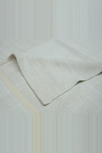 9x11 Plain White Hemp Kilim Rug 275,344 - Turkish Hemp Rug  $i