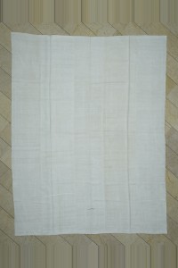 Turkish Hemp Rug 9x11 Plain White Hemp Kilim Rug 275,344