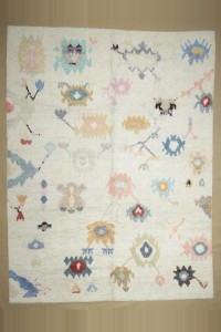 9x12 Oushak Pattern Shining White Hemp Rug. 274,356