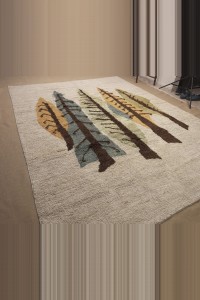 9x12 Pine Tree Hemp Rug 274,353 - Turkish Carpet Rug  $i