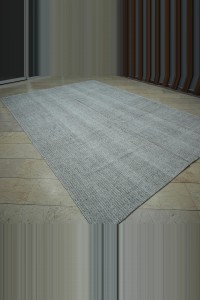 9x12 Plain Gray Flat Weave Kilim Rug. 260,278 - Grey Turkish Rug  $i