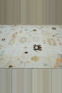 9x12 Shining White,Hemp Carpet Rug 265,347 - Turkish Carpet Rug  $i