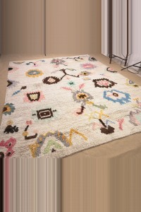 9x12 Shining White,Hemp Carpet Rug 274x355 - Turkish Carpet Rug  $i