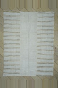 Turkish Hemp Rug 9x12 Striped Oversize Organic Hemp Kilim Rug 285,353