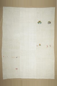 Turkish Hemp Rug 9x12 White Hemp Kilim Rug. 26,254