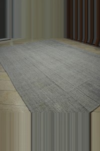 9x13 Plain Gray Flat Weave Kilim Rug. 290,387 - Grey Turkish Rug  $i