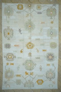 9x14 Oushak Pattern Shining White Hemp Rug. 282,440 - Turkish Carpet Rug  $i