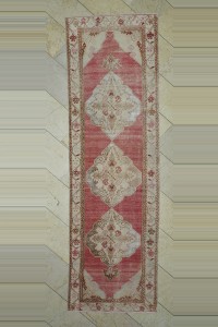 Turkish Rug Runner Antique Kirsehir Rug Runner 3x10 Feet 96,311