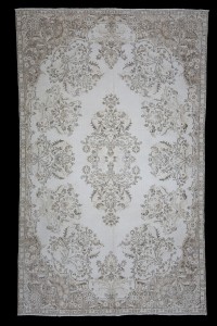 Beige Brown Oushak Rug 7x11 Feet 204,332 - Oushak Rug  $i