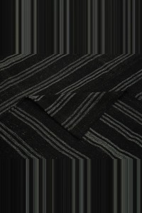 Black And Gray Turkish Kilim Rug 7x8 Feet 198,238 - Goat Hair Rug  $i