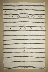 Turkish Hemp Rug Black And White Modern Turkish Hemp Kilim rug 7x12 Feet  226,375