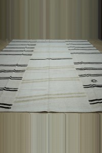 Black And White Striped Hemp Rug 10x12  324,356 - Turkish Hemp Rug  $i