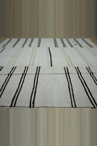 Black And White Striped Hemp Rug 10x12  324,356 - Turkish Hemp Rug  $i