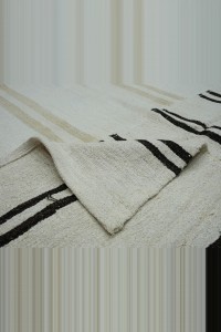 Black And White Striped Hemp Rug 10x12  324,356 - Turkish Hemp Rug  $i