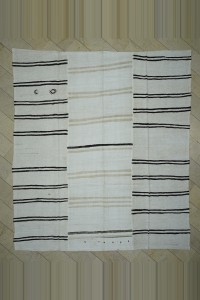 Turkish Hemp Rug Black And White Striped Hemp Rug 10x12  324,356