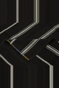 Black And White Turkish Kilim Rug 6x8  180,237 - Goat Hair Rug  $i