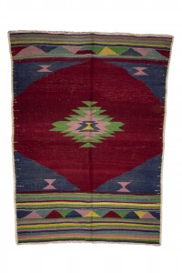 Turkish Kilim Rug Blue Green Turkish Kilim Rug 5x7 Feet 157,213