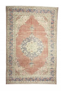 Oushak Rug Blue Red Turkish Carpet Rug 7x11 200,325