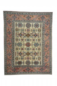 Oushak Rug Blue Turkish Rug 7x8 198,253