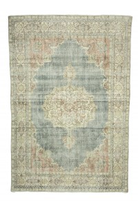 Oushak Rug Blue Vintage Oushak Carpet Rug 7x10 Feet  214,312