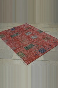 Bright Colors Zeki Muren Art Deco Rug 4x5  157,123 - Oushak Rug  $i