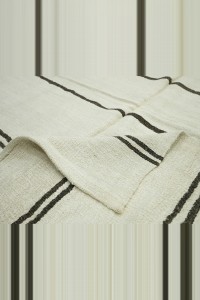 Brown And White Hemp Kilim Rug 6x11 165,344 - Turkish Hemp Rug  $i