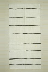 Turkish Hemp Rug Brown And White Hemp Kilim Rug 6x11 165,344