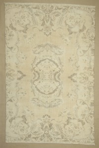 Oushak Rug Brown Beige Oushak Carpet Rug 6x9 Feet 173,270