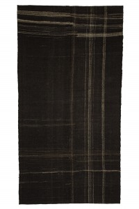 Goat Hair Rug Brown Cream Striped Turkish Kilim rug 6x12 Feet  192,367