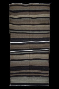 Turkish Kilim Rug Brown Striped Turkish Kilim Rug 5x9 Feet  144,290