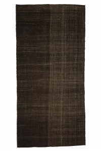 Goat Hair Rug Brown Turkish Kilim Rug 5x11 Feet  166,346