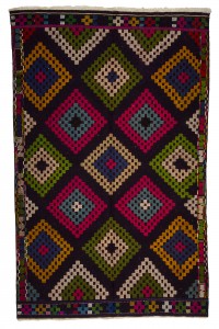 Turkish Kilim Rug Colorful Turkish Jijim Kilim Rug 6x9 Feet 182,285