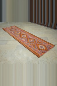 Colorful Turkish kilim Runner Rug 3x10 Feet 90,312 - Turkish Rug Runner  $i